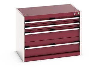 40012093.** Bott Cubio drawer cabinet with overall dimensions of 800mm wide x 525mm deep x 600mm high...